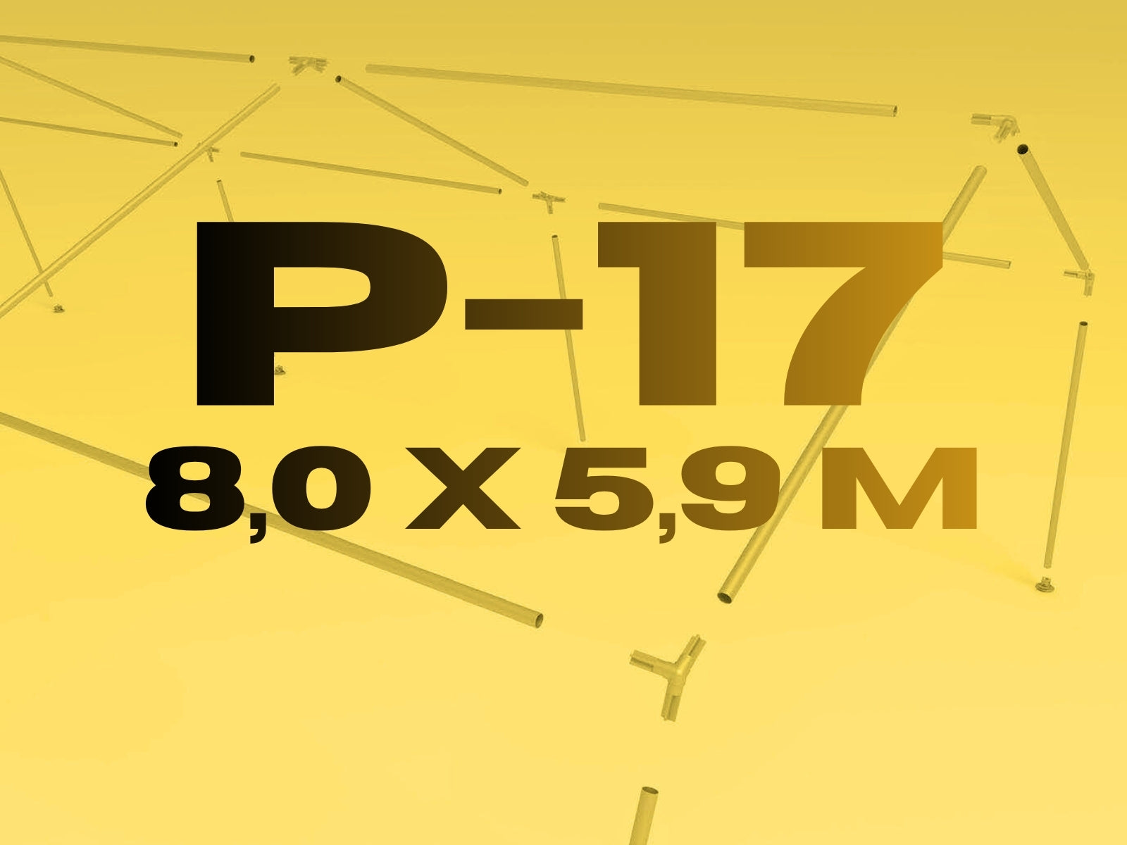 MZU P-17 Mannschafts- und Unterkunftszelt (8,0 × 5,9 m) – mit Aluminiumgerüst
