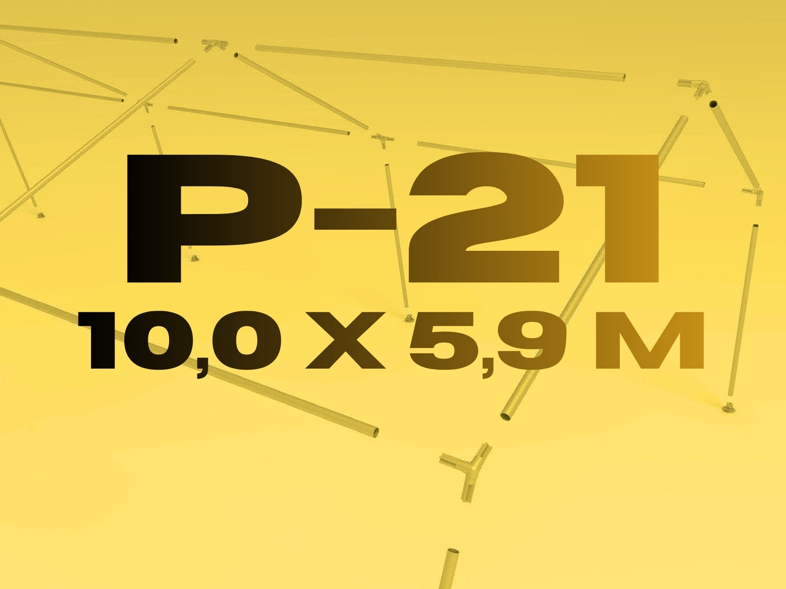 MZU P-21 Mannschafts- und Unterkunftszelt (10,0 × 5,9 m) – mit Aluminiumgerüst