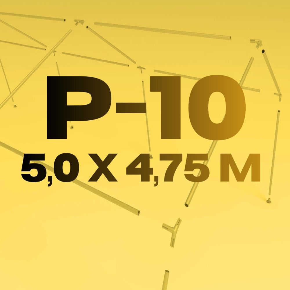 MZU P-10 Mannschafts- und Unterkunftszelt (5,0 x 4,7 m) - mit Aluminiumgerüst