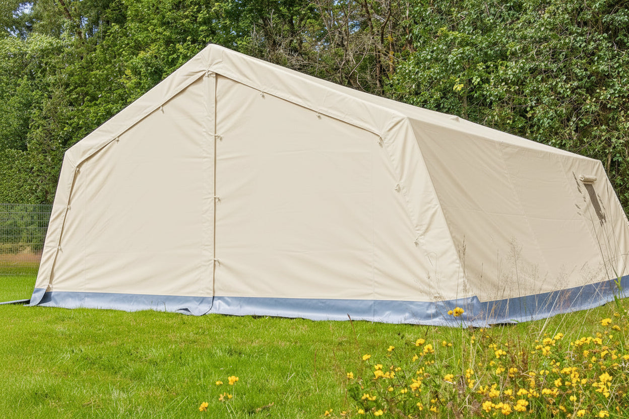 MZU P-10 Mannschafts- und Unterkunftszelt (5,0 x 4,7 m) - mit Aluminiumgerüst