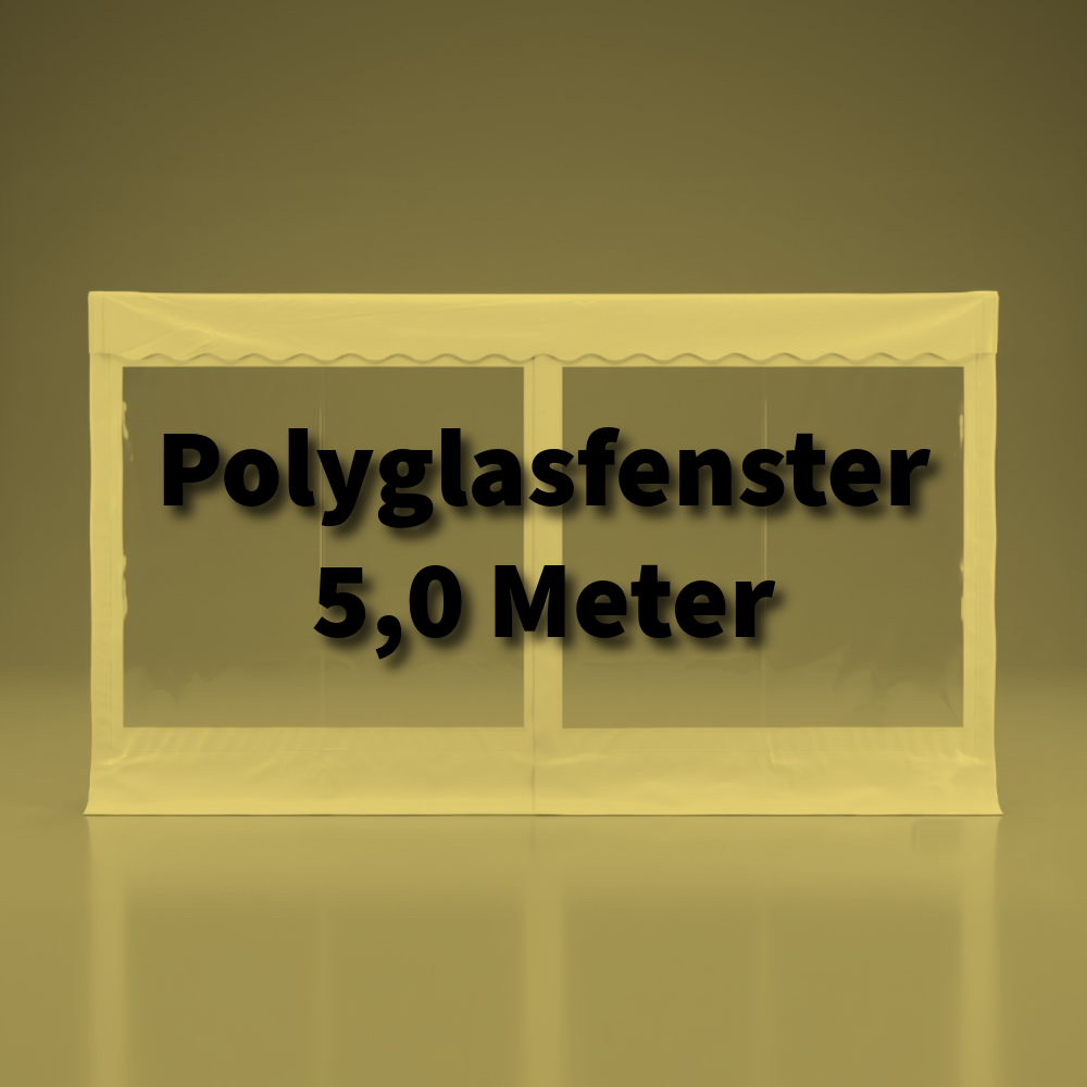 Seitenmarkise für Pagodenzelt | Höhe 2,5 Meter | Breite 5,0 Meter | Polyglas Fenster