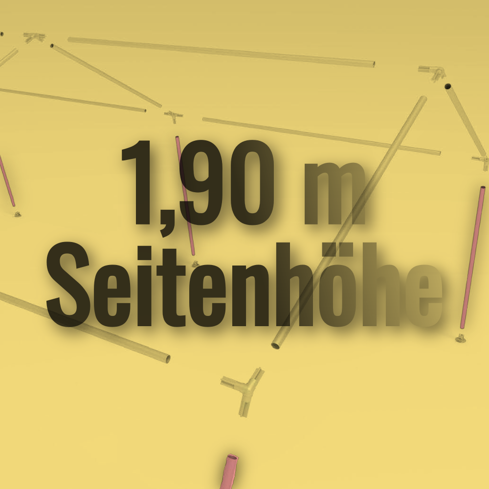 Ersatzteil Pfosten für Mannschaftszelt & Unterkunftszelt – Gerüststange Seitenhöhe 1,7m / 1,9m