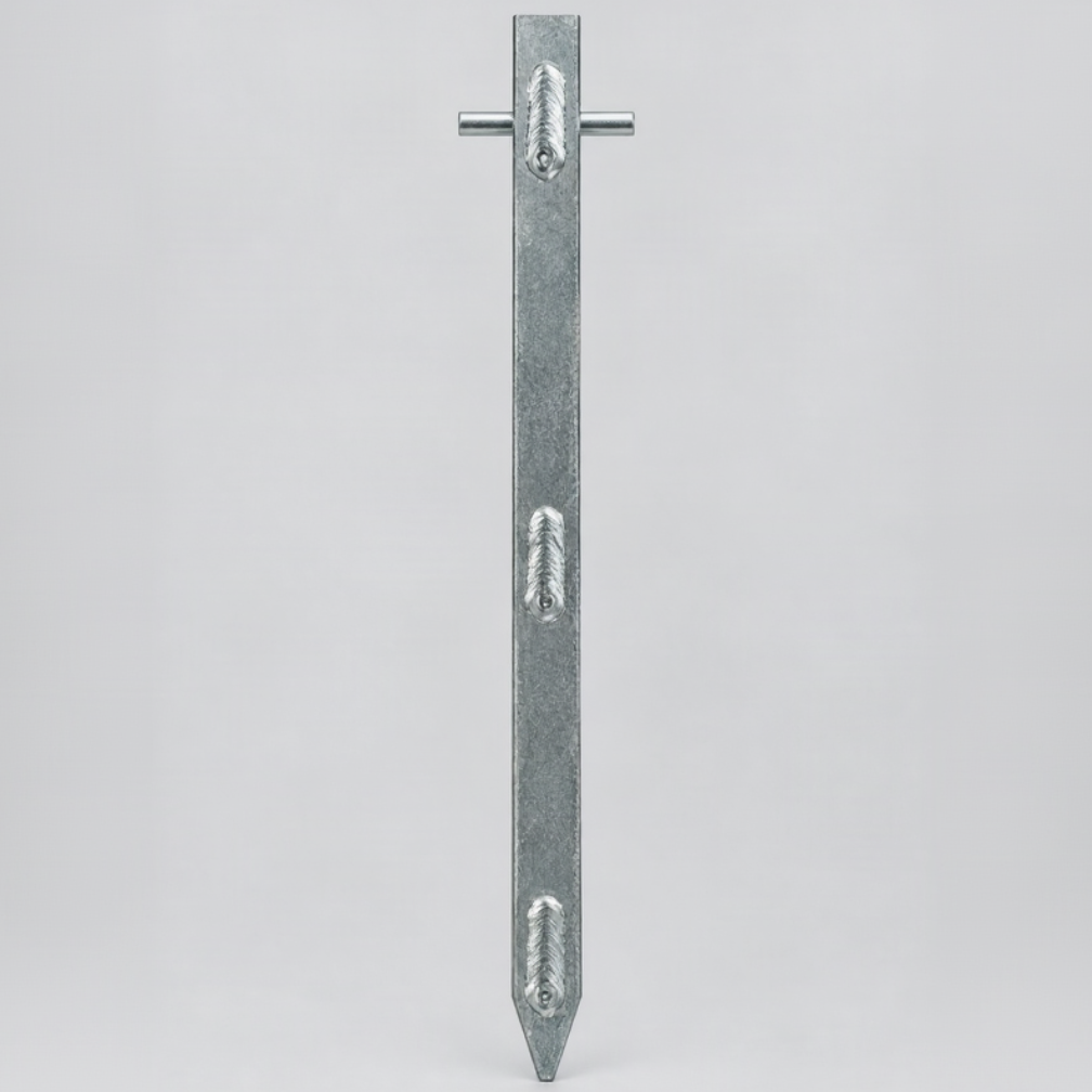 Verzinkter Stahl Zelthering Erdanker Erdnagel 30 cm Frontal