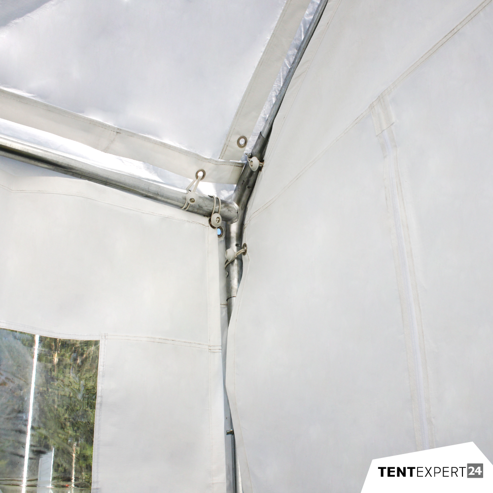 4x6 m Partyzelt, PE-Plane 180 g/m², weiß