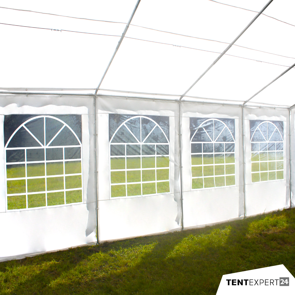 6x8 m Partyzelt, PE-Plane 180 g/m², weiß