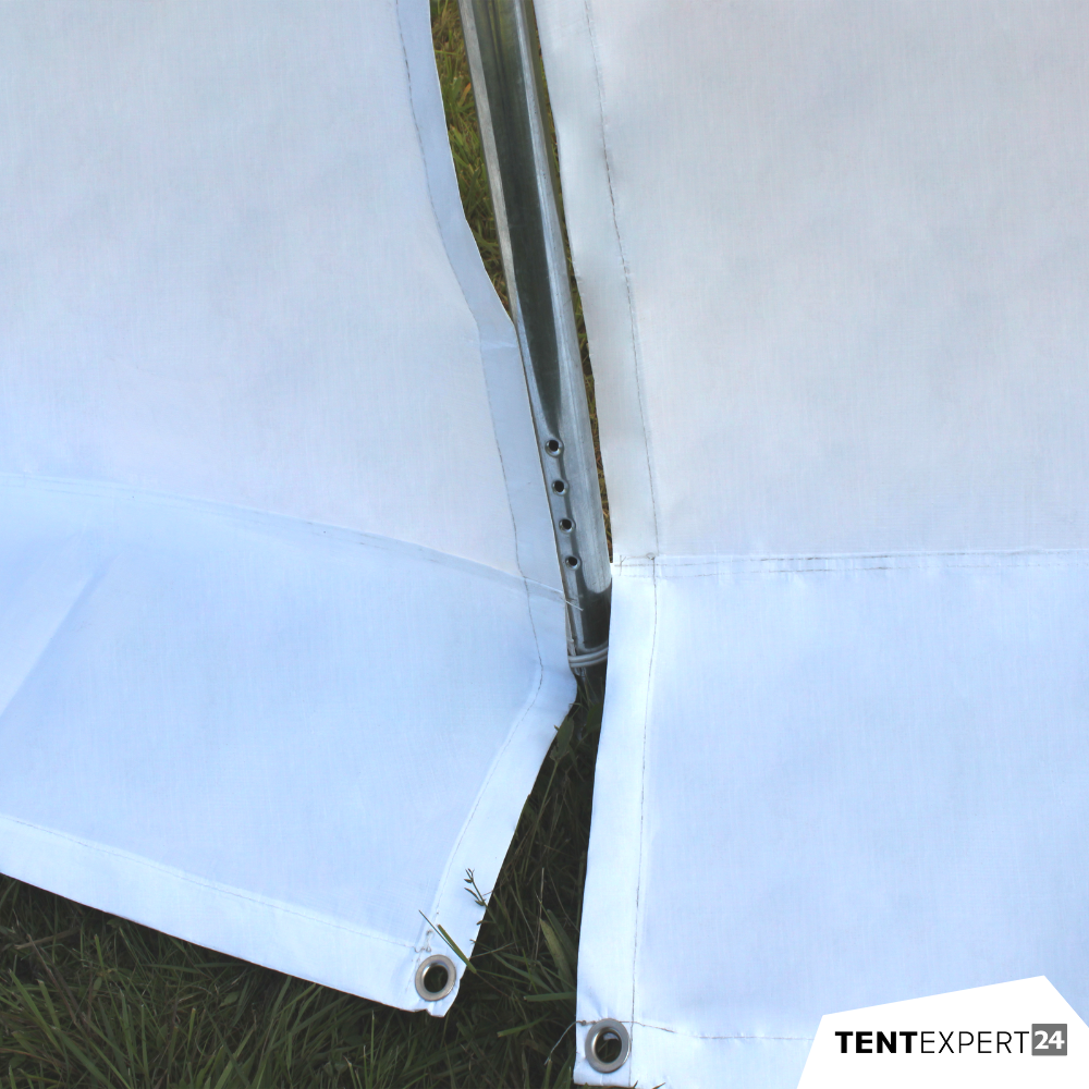6x8 m Partyzelt, PE-Plane 180 g/m², weiß