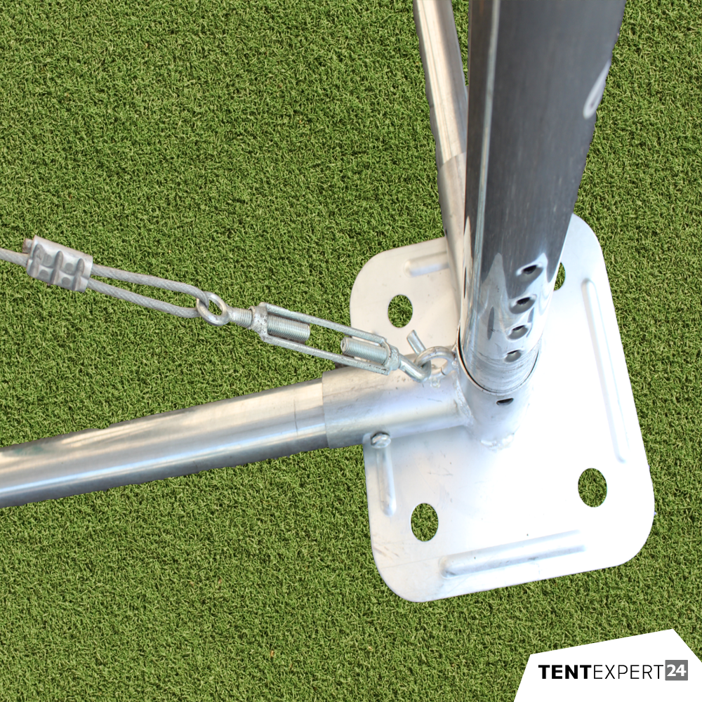 Lagerzelt 8x12m - 3,6m Seitenhöhe mit Reißverschlusstor, PVC weiß