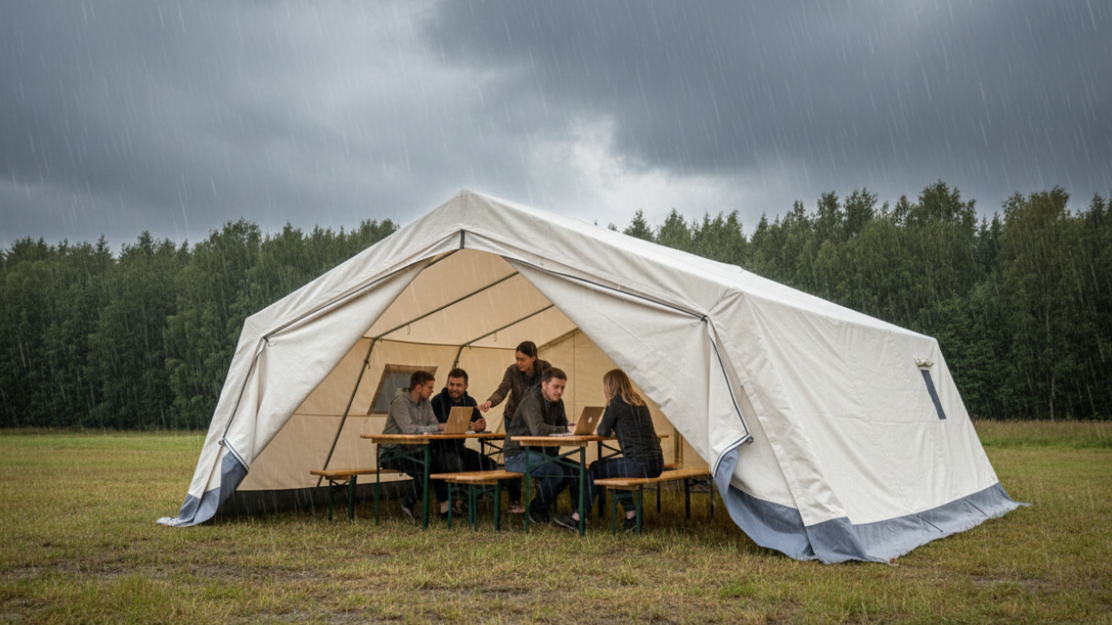 Mannschafts- und Unterkunftszelte