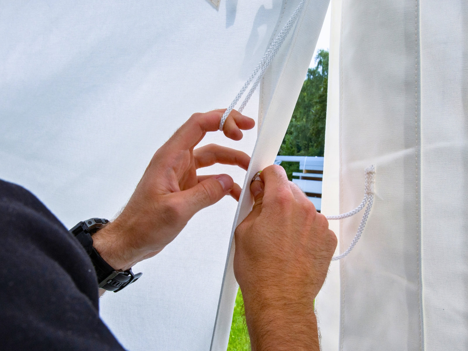 MZU P-10 Mannschafts- und Unterkunftszelt (5,0 x 4,7 m) - mit Aluminiumgerüst