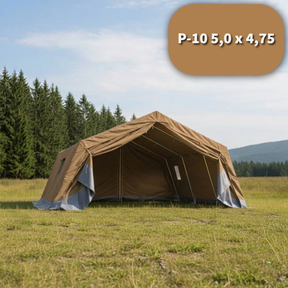 Mannschaftszelt Unterkunftszelt | 4x5,90m - 12x5,90m | THW Feuerwehr Campingzelt