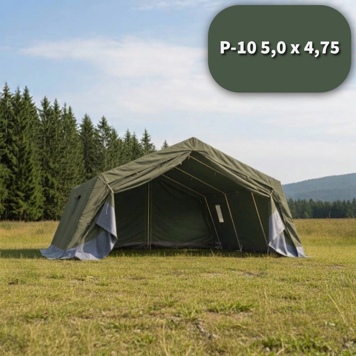 Mannschaftszelt Unterkunftszelt | 4x5,90m - 12x5,90m | THW Feuerwehr Campingzelt