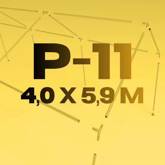 MZU P-11 Mannschafts- und Unterkunftszelt (4,0 × 5,9 m) – mit Aluminiumgerüst