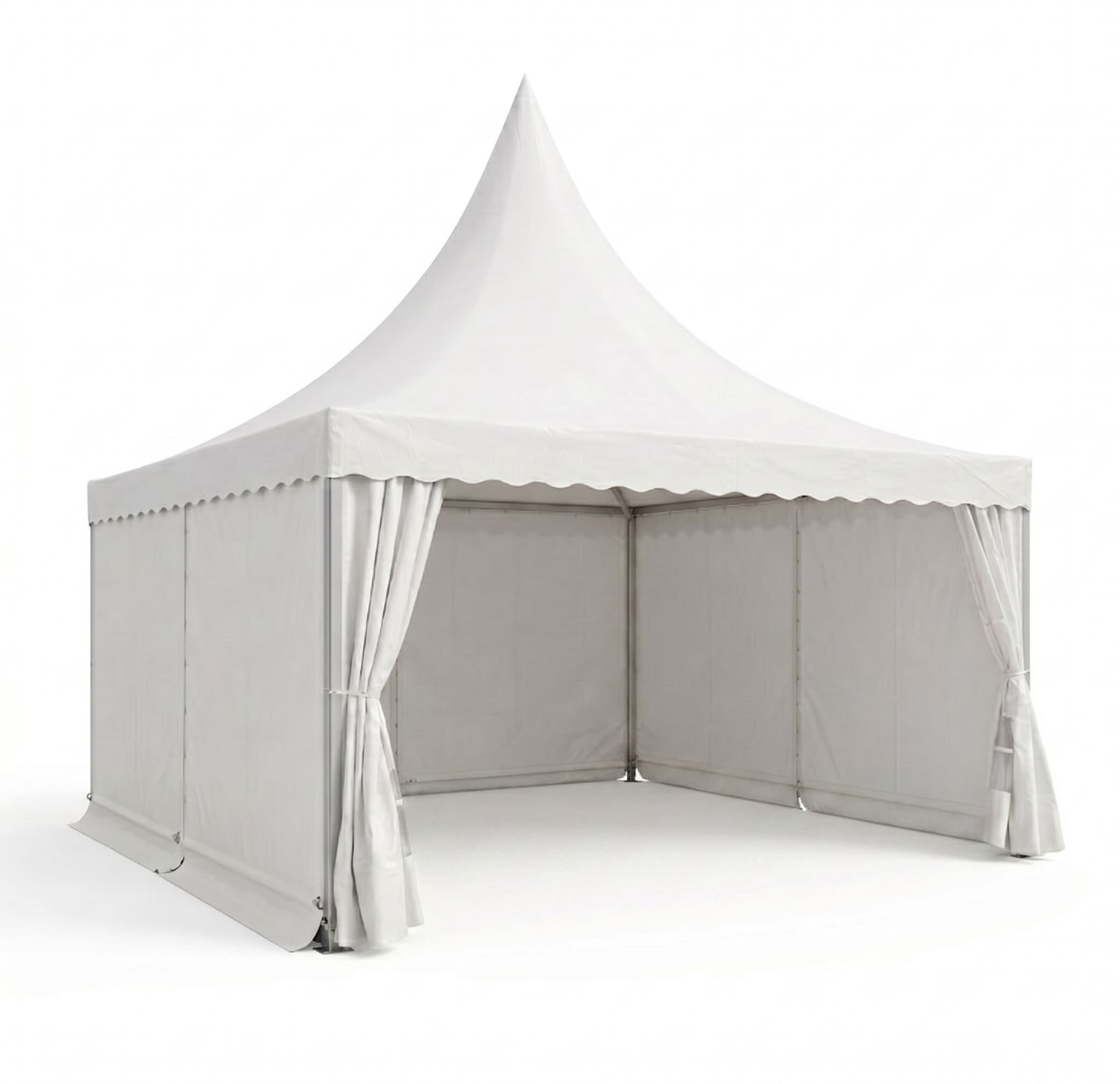 Profi-Pagode | Event Pagodenzelt | Alu-Eventzelt | B1 Brandschutz | 850 g/m² Dachplane | Fensterlos | bis zu 5x5m