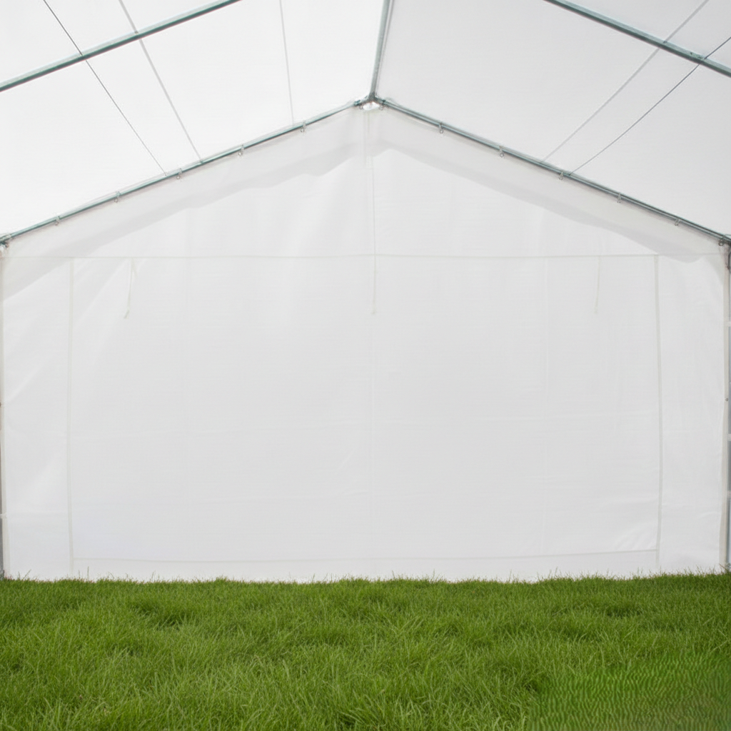 6x8 m Partyzelt, PE-Plane 180 g/m², weiß