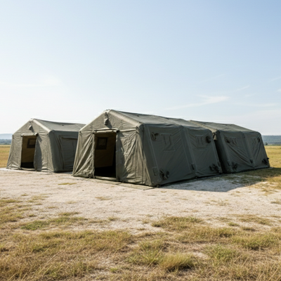 MZI 27 Aufblasbares Mannschafts- und Unterkunftszelt (5,40 x 5,60 m )