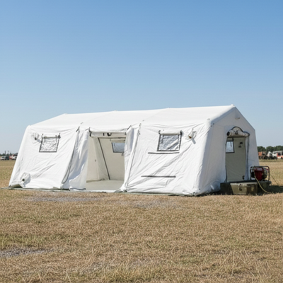 MZI 42 Aufblasbares Mannschafts- und Unterkunftszelt (7,55x 5,60 m)