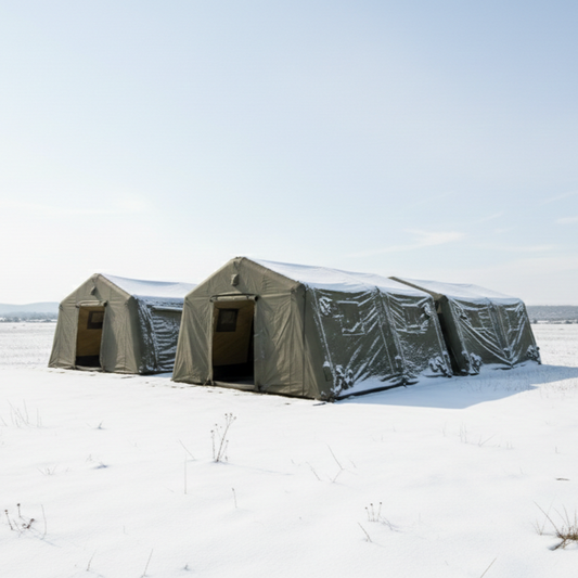 MZI 27 Aufblasbares Mannschafts- und Unterkunftszelt (5,40 x 5,60 m )