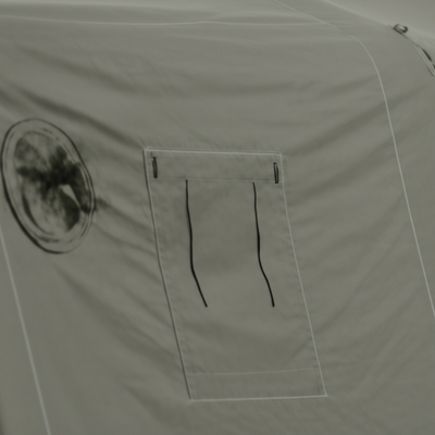 MZI 27 Aufblasbares Mannschafts- und Unterkunftszelt (5,40 x 5,60 m )