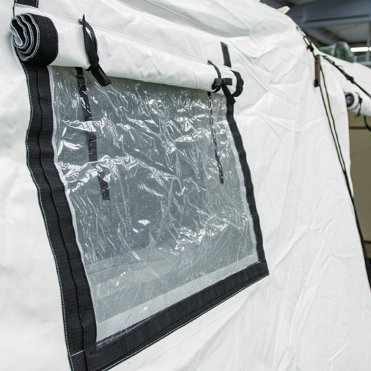 MZI 42 Aufblasbares Mannschafts- und Unterkunftszelt (7,55x 5,60 m)