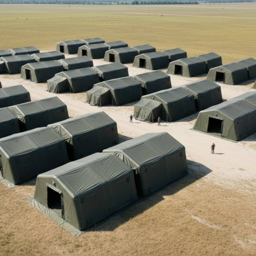 MZI 39 Aufblasbares Mannschafts- und Unterkunftszelt (7,92 x 5,60 m)