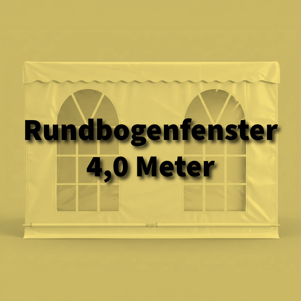 Pagoden-Seitenvorhang mit 2 Bogenfenstern – Mittig geteilt | ab 3,00 - 5,00 Meter