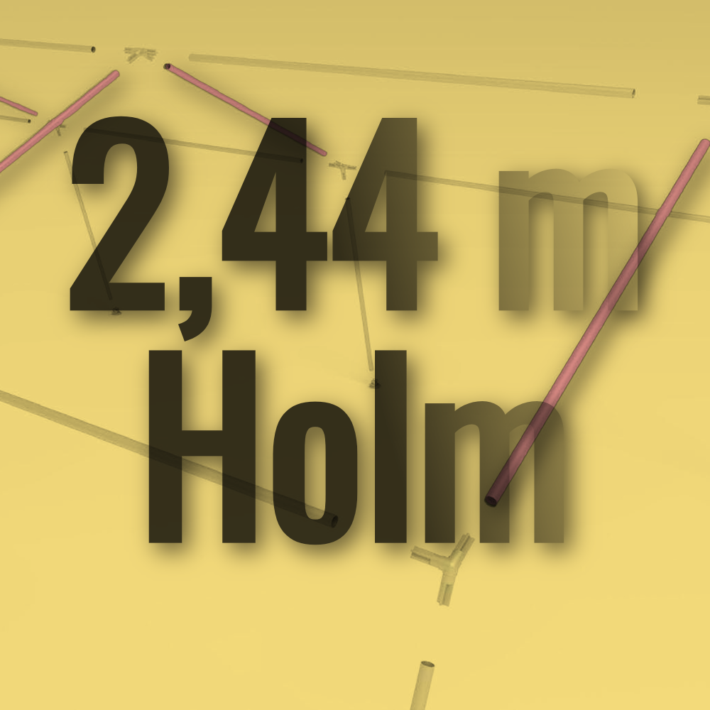 Ersatzteil Holm für Mannschaftszelt & Unterkunftszelt – Aluminium-Rundrohr 1,94m / 2,44m